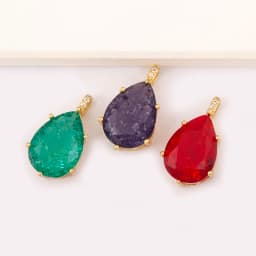 New Design Waterdrop Shape Zircon Charm Pendant DIY Necklace For Women Charm Jewelry Making Findings Supplies Accessories