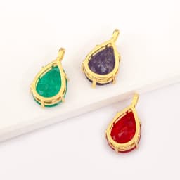 New Design Waterdrop Shape Zircon Charm Pendant DIY Necklace For Women Charm Jewelry Making Findings Supplies Accessories