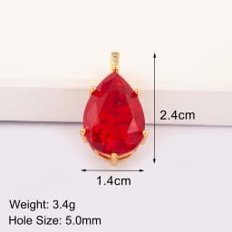 New Design Waterdrop Shape Zircon Charm Pendant DIY Necklace For Women Charm Jewelry Making Findings Supplies Accessories
