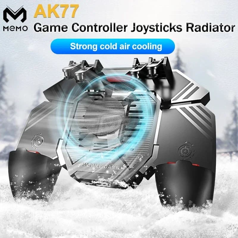 MEMO AK77 6 Fingers Game Trigger Phone Cooler Fan Game Controller L1 R1 Shooter Triggers Fire Joystick Game Pad for IOS Android