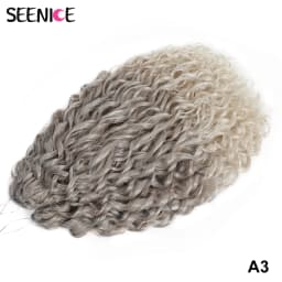 Jessica Synthetic Hair Deep Wave Twist Crochet Hair Braid Afro Curl Ombre Blonde Pink Deep Wavy Braiding Hair Extension ForWomen