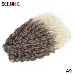 Jessica Synthetic Hair Deep Wave Twist Crochet Hair Braid Afro Curl Ombre Blonde Pink Deep Wavy Braiding Hair Extension ForWomen