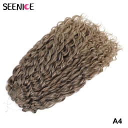 Jessica Synthetic Hair Deep Wave Twist Crochet Hair Braid Afro Curl Ombre Blonde Pink Deep Wavy Braiding Hair Extension ForWomen