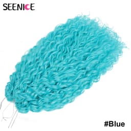 Jessica Synthetic Hair Deep Wave Twist Crochet Hair Braid Afro Curl Ombre Blonde Pink Deep Wavy Braiding Hair Extension ForWomen