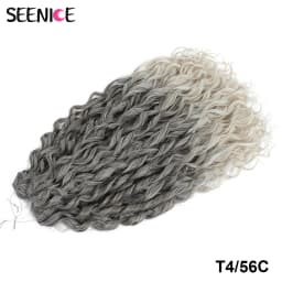 Jessica Synthetic Hair Deep Wave Twist Crochet Hair Braid Afro Curl Ombre Blonde Pink Deep Wavy Braiding Hair Extension ForWomen