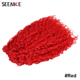 Jessica Synthetic Hair Deep Wave Twist Crochet Hair Braid Afro Curl Ombre Blonde Pink Deep Wavy Braiding Hair Extension ForWomen