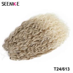 Jessica Synthetic Hair Deep Wave Twist Crochet Hair Braid Afro Curl Ombre Blonde Pink Deep Wavy Braiding Hair Extension ForWomen