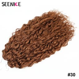 Jessica Synthetic Hair Deep Wave Twist Crochet Hair Braid Afro Curl Ombre Blonde Pink Deep Wavy Braiding Hair Extension ForWomen