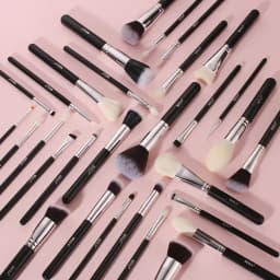 BEILI Black Makeup Brushes Set Professional Natural Goat Hair Brushes Foundation Powder Contour Eyeshadow Make up Brushes