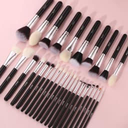 BEILI Black Makeup Brushes Set Professional Natural Goat Hair Brushes Foundation Powder Contour Eyeshadow Make up Brushes