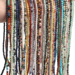 2/3/4mm Natural Stone Waist Beads Rose Quartz Amethysts Agates Turquoises Tiny Loose Beads For Jewelry Making DIY Earrings