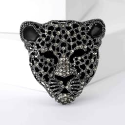Rhinestone Leopard Brooches for Women Unisex Leopards Heads Pin Animal Lapel Pins Office Party Friend Gifts Accessories