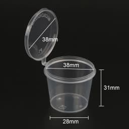With Lids Kitchen Organizer Disposable Sauce Pot Food Small Sauce Container Box Plastic Clear 100Pcs Chutney Chili Sauce Cups