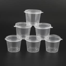 With Lids Kitchen Organizer Disposable Sauce Pot Food Small Sauce Container Box Plastic Clear 100Pcs Chutney Chili Sauce Cups