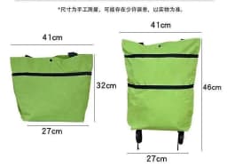 Portable Foldable Shopping Cart with Wheels Lightweight Grocery Trolley for Home Use Backpack Style Hand Pull Cart