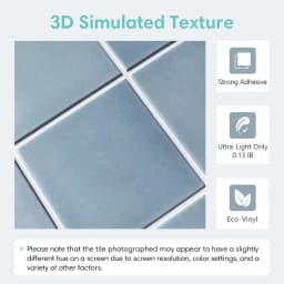 1/10pcs 3D Decorative Tile Stickers, Self-adhesive 3D Wall Stickers for Kitchen and Bathroom, Water Mold Resistant, 30x30cm