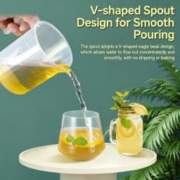 100-5000ml Kitchen Food Grade Measuring Cup Lidless with Lid Scale PC High Temperature Resistant Milk Tea Shop Plastic Beaker