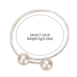 2PCS/Set Women's Watch Pearl Diamond Bracelet Set Fashion Hollow Dial Leather Band Quartz Watches(Without Box)