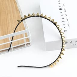 Silver Gold Punk Metal Headband Unique Design Spike Rivets Studded Band Party Headband Women Lady Hair Accessories