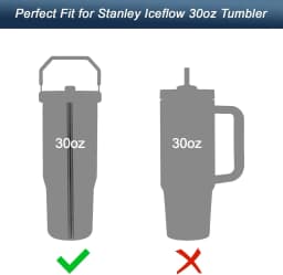 6pcs Reusable Straws Plastic Straws with Cleaning BrushCompatible with Stanley IceFlow 30oz CupsStanley Flip Straw Cups