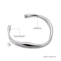 Lokaer 316 Stainless Steel Wrist Opening Bracelet Bangle For Women Gold Color Handmade Cast Statement Brand Party Jewelry B24008