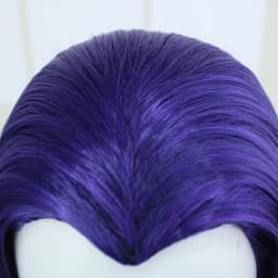 Short Purple Synthetic Costume Wig for Raven Superhero Cosplay Straight Middle Part Bob 14Inches for Dress Up Party Festival