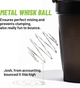 Leeseph Shaker Bottle with Shaker Balls Leak Proof Drink Shaker Bottle for Shake and Pre Work Out Best Shaker Cup (BPA Free)