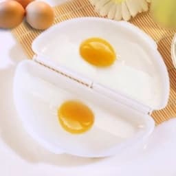 Useful White Microwave Omelette Egg Maker Tray Non-toxic Eggs Steamer Box Silicone Egg Cooker Egg Poacher Kitchen Cooking Tools