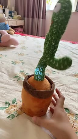 Dancing Talking Cactus Singing Talking Recording Mimic Repeating What You Say Toy Electronic Light Up Plush Give for Kids Gifts