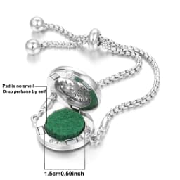 Tree of Life Aromatherapy Bracelet Open Lockets Bangle Essential Oil Diffuser Bracelet Adjustable Chain Bracelet with 10pcs Pads