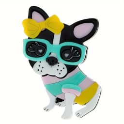 New Acrylic Dog Brooch Cute Cartoon Animal Pins Fashion Women Jewelry Accessories