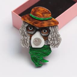 New Acrylic Dog Brooch Cute Cartoon Animal Pins Fashion Women Jewelry Accessories