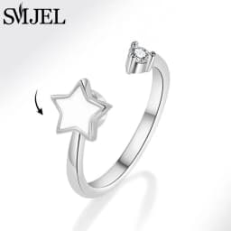 New Sunflower Anxiety Ring Fidget Spinner Rings for Women Cute Butterfly Hummingbird Charms Finger Ring Anti Stress Rotate Gifts