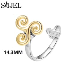 New Sunflower Anxiety Ring Fidget Spinner Rings for Women Cute Butterfly Hummingbird Charms Finger Ring Anti Stress Rotate Gifts