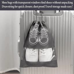 5pcs/set Shoe Storage Bag With Thickened Non-woven Fabric Strap Mouth Large Capacity Travel Waterproof Shoe Bag Moistureproof