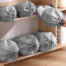 5pcs/set Shoe Storage Bag With Thickened Non-woven Fabric Strap Mouth Large Capacity Travel Waterproof Shoe Bag Moistureproof