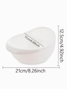 1/3pcs- Colander Rice Bowl Drain Basket Fruit Bowl Washing Drain Basket with Handle Washing Basket Home Kitchen Organizer