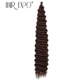 30Inch Deep Wave Twist Crochet Hair Synthetic Deep Curly Braiding Hair Extension Ombre Bohemian Ocean Wave Braids Hair For Women