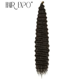 30Inch Deep Wave Twist Crochet Hair Synthetic Deep Curly Braiding Hair Extension Ombre Bohemian Ocean Wave Braids Hair For Women