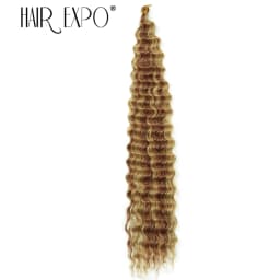 30Inch Deep Wave Twist Crochet Hair Synthetic Deep Curly Braiding Hair Extension Ombre Bohemian Ocean Wave Braids Hair For Women
