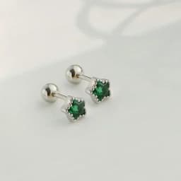 New Fashion Cute Minimalist Heart Stud Earrings Shiny Colorful Crystal Screw-back Tiny Ear Stud Accessory Small Earring Jewelry