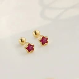 New Fashion Cute Minimalist Heart Stud Earrings Shiny Colorful Crystal Screw-back Tiny Ear Stud Accessory Small Earring Jewelry