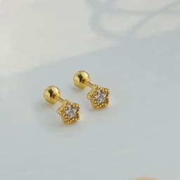 New Fashion Cute Minimalist Heart Stud Earrings Shiny Colorful Crystal Screw-back Tiny Ear Stud Accessory Small Earring Jewelry