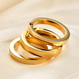 Classic 3 Finger Ring For Women Fashion Stainless Steel 3 Pieces/Set Ring Engagement Wedding Lady Finger Jewelry Wholesale
