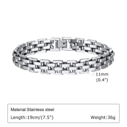 Gents Bracelet for Men, Two Tone Stainless Steel Bracelet, Men Jewelry
