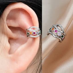 1Pc New Crystal CZ Clip On Earring Leaf Ear Cuff Without Piercing Helix Cartilage Ear Clip Ear Wrap For Women Teen Party Jewelry
