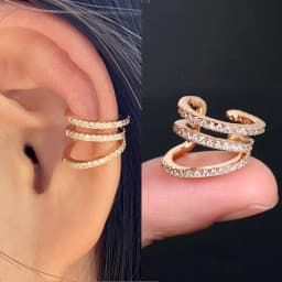 1Pc New Crystal CZ Clip On Earring Leaf Ear Cuff Without Piercing Helix Cartilage Ear Clip Ear Wrap For Women Teen Party Jewelry