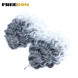 FREEDOM 10inches Synthetic Deep Wavy Twist Crochet Braids Hair Ombre Afro Curly Braiding Hair Extensions High Temperature Fiber