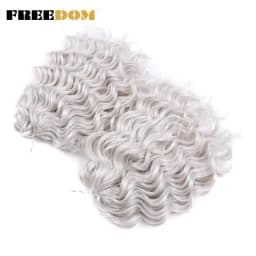 FREEDOM 10inches Synthetic Deep Wavy Twist Crochet Braids Hair Ombre Afro Curly Braiding Hair Extensions High Temperature Fiber