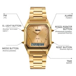 SKMEI 1220 Men Digital Dual Time Sports Chronograph 3bar Waterproof Quartz Wristwatches relogio masculino Fashion Casual Watch